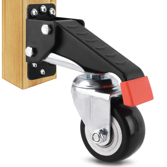 SPACEKEEPER Retractable Workbench Casters kit 660 Lbs - 4 Heavy Duty Retractable Casters Designed for Workbenches Machinery & Tables