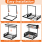 SPACEKEEPER Under Sink Organizer, Pull Out Cabinet Organizer 2-Tier Sliding Under Bathroom Cabinet Storage Rack Multi-purpose Under Sink Shelf for Kitchen Bathroom, Black, 1 Pack