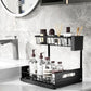 SPACEKEEPER Under Sink Organizer, Pull Out Cabinet Organizer 2-Tier Sliding Under Bathroom Cabinet Storage Rack Multi-purpose Under Sink Shelf for Kitchen Bathroom, Black, 1 Pack