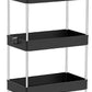 SPACEKEEPER 5 Tier Slim Rolling Storage Cart Mobile Shelving Unit Organizer Rolling Utility Cart for Bathroom Laundry Living Room & Dressers , Black