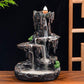 SPACEKEEPER Waterfall Backflow Incense Burner Incense Holders for Yoga Aromatcherapy Ornament with 120 Backflow Incense Cones + 30 Incense Stick