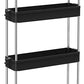 SPACEKEEPER 4 Tier Slim Rolling Storage Cart Mobile Shelving Unit Organizer Rolling Utility Cart for Bathroom Laundry，Black