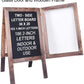 Large Wooden A-Frame Sidewalk Sign Board 36"x20" Double Sided Felt Letter Board Sandwich Board Sturdy Display Standing Sidewalk Sign with Changeable Letters, Rustic Message Board for Restaurant.