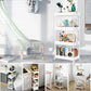 SPACEKEEPER Storage Cart 4 Tier Mobile Shelving Unit Organizer Rolling Utility Cart for Kitchen Bathroom Laundry,White