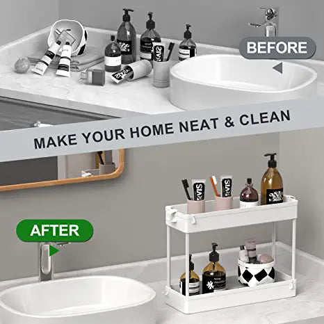 SPACEKEEPER Under Sink Organizers Storage, Bathroom Under Sink Shelf B –  spacekeeper