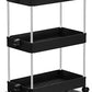 SPACEKEEPER Slim Storage Cart, 3 Tier Organizers Rolling Utility Cart,Mobile Shelving Unit Organizer for Kitchen, Bedroom, Bathroom, Laundry,Black