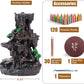 SPACEKEEPER Backflow Incense Burner for Meditation Incense Holder 2 Sides for Yoga Aromatcherapy Ornament with 120 Backflow Incense Cones, 30 Incense Sticks