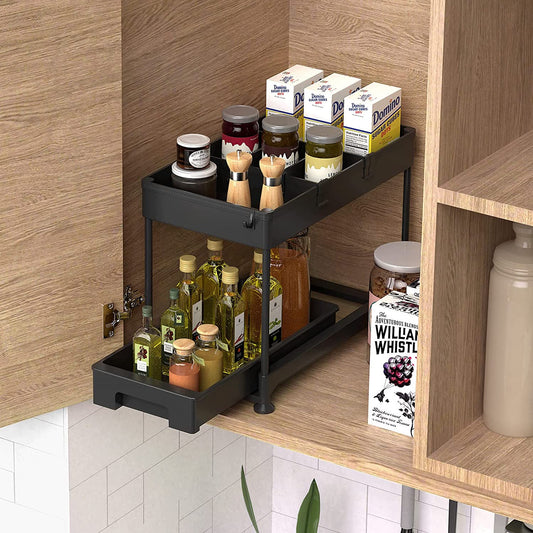 SPACEKEEPER Under Sink Organizers Storage, Bathroom Under Sink Shelf B –  spacekeeper