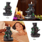 SPACEKEEPER Backflow Incense Burner for Meditation Incense Holder 2 Sides for Yoga Aromatcherapy Ornament with 120 Backflow Incense Cones, 30 Incense Sticks